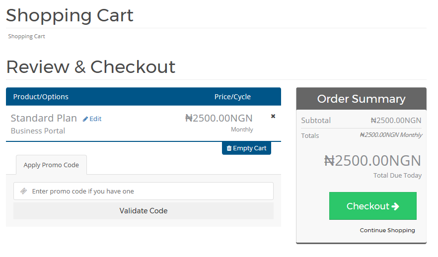 Billing Cycle