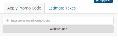 Promo code box