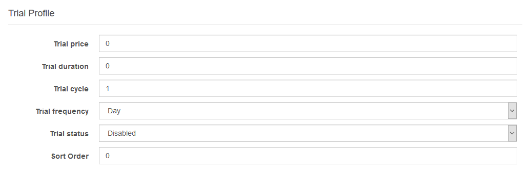 Adding Trial to Recurring Profile